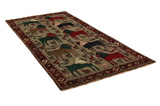 Gabbeh - Bakhtiari Persian Carpet 303x146 - Picture 1